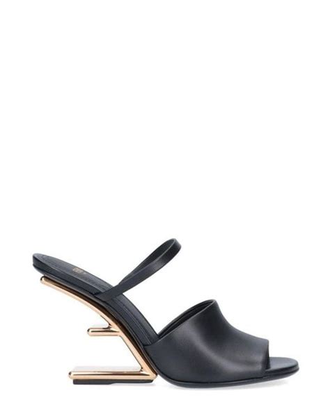 fendi black sandal|Fendi high heels sandals.